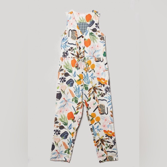 Gorman linen Green Fingers Floral Print Jumpsuit size 4 - Picture 2 of 9